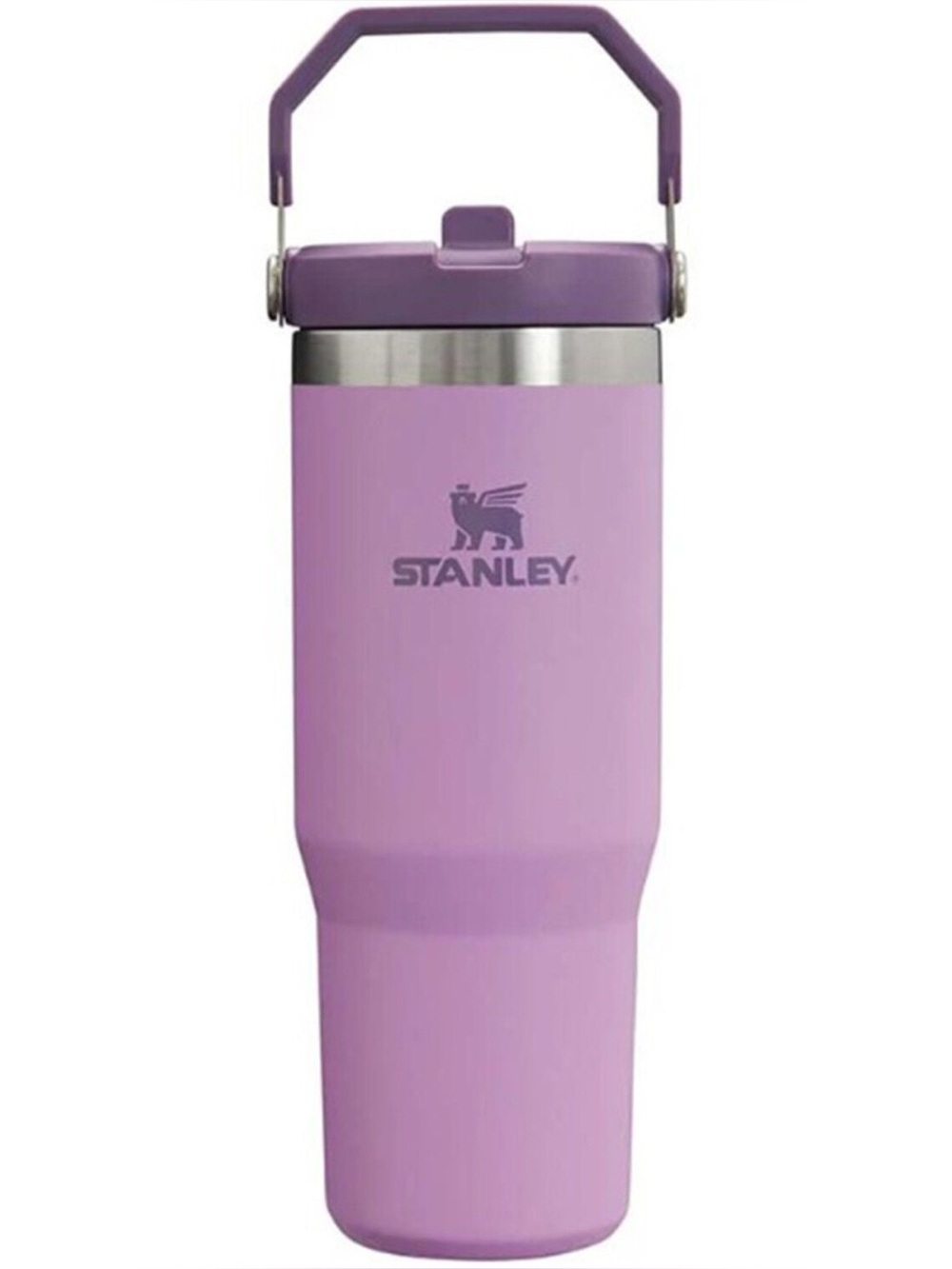 NEW Stanley 30 oz IceFlow Flip Straw Tumbler Cup Lilac Purple Handle Bottle